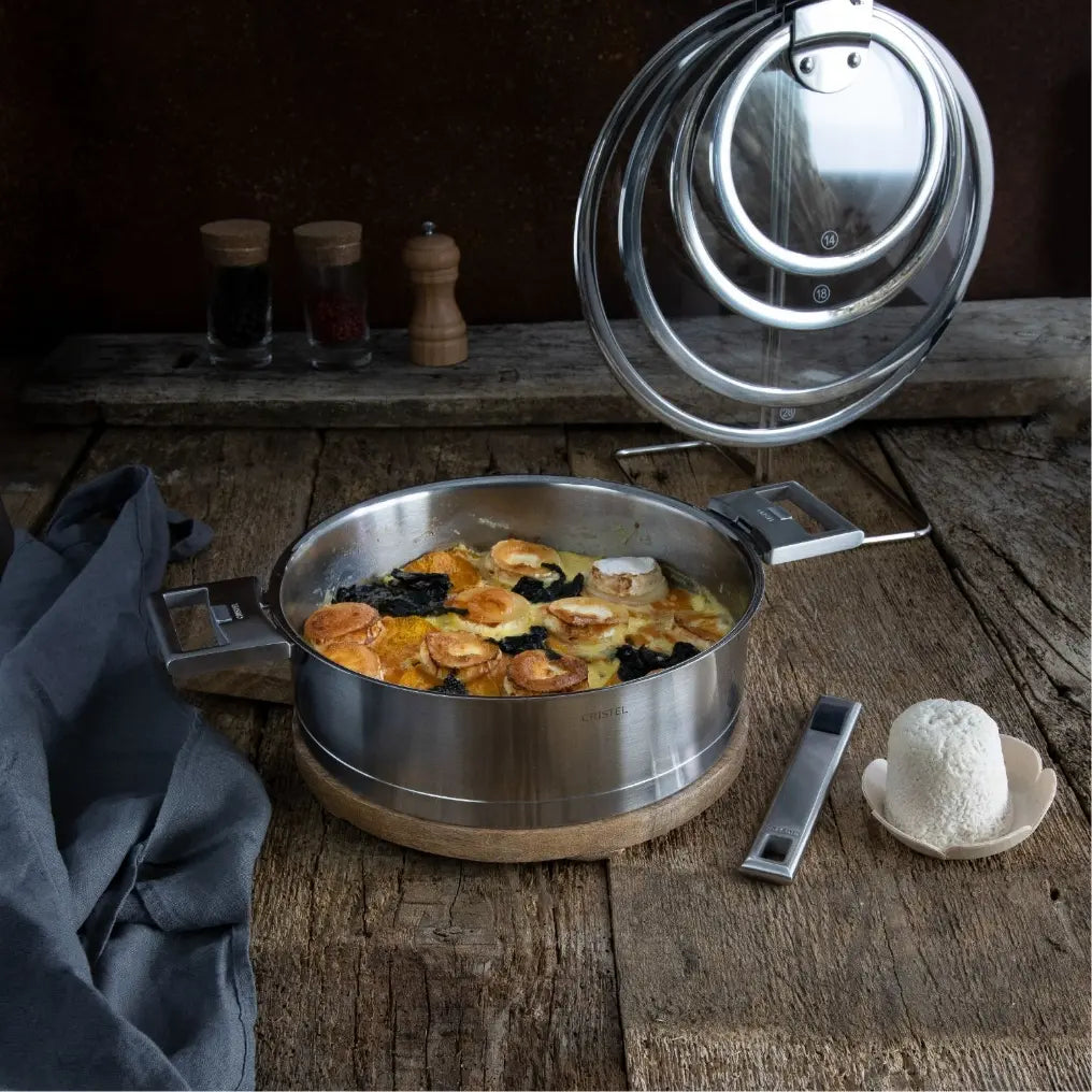 Cristel 7-Piece Stainless Steel Cookware Set