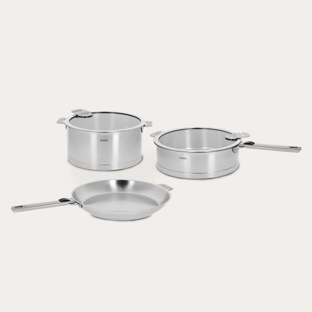 Cristel 7-Piece Stainless Steel Cookware Set