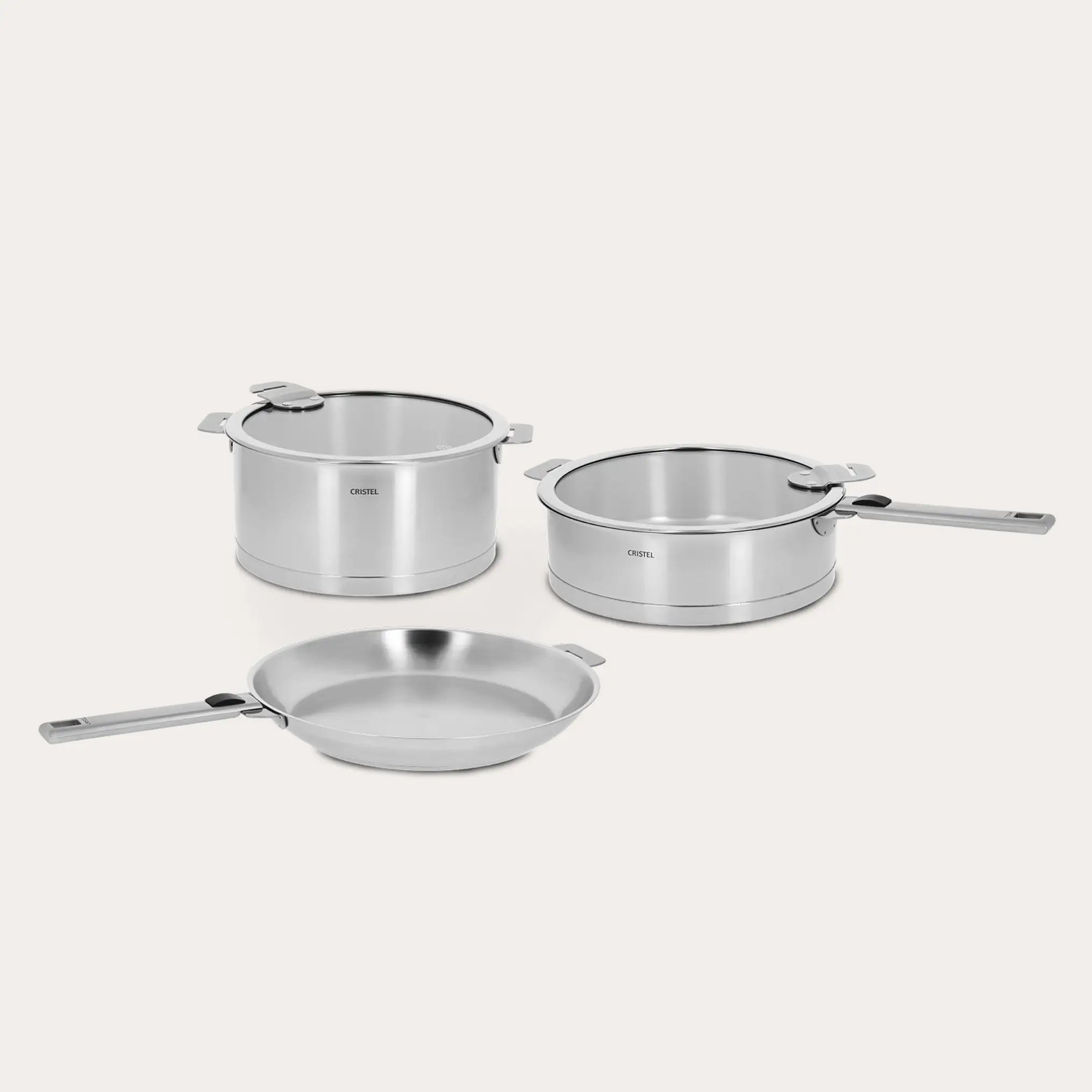 Cristel 7-Piece Stainless Steel Cookware Set