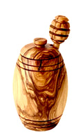 Olive Wood Honey Pot With Dipper