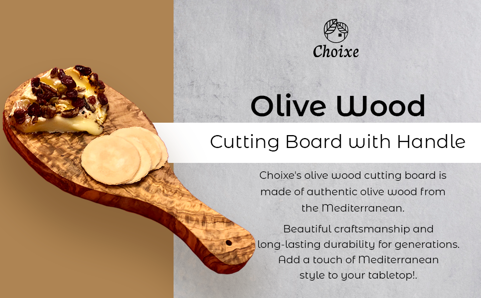 Olive Wood Cutting Board With Handle