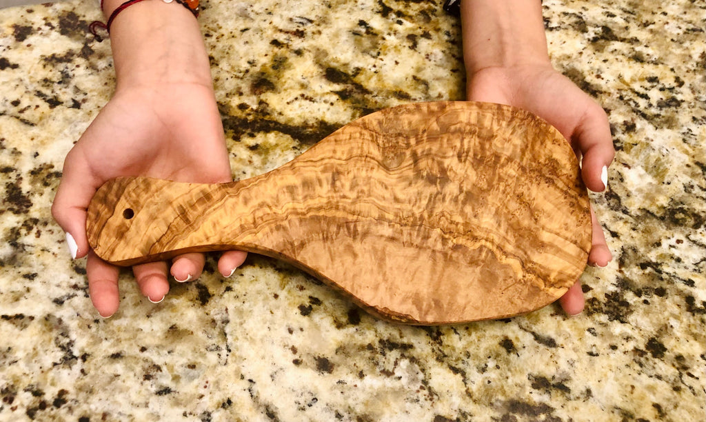 Olive Wood Cutting Board With Handle